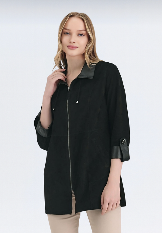 Siena Çift Taraflı Süet Ceket | Siyah