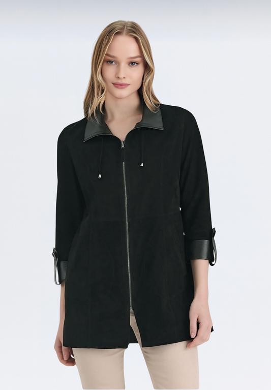 Siena Çift Taraflı Süet Ceket | Siyah