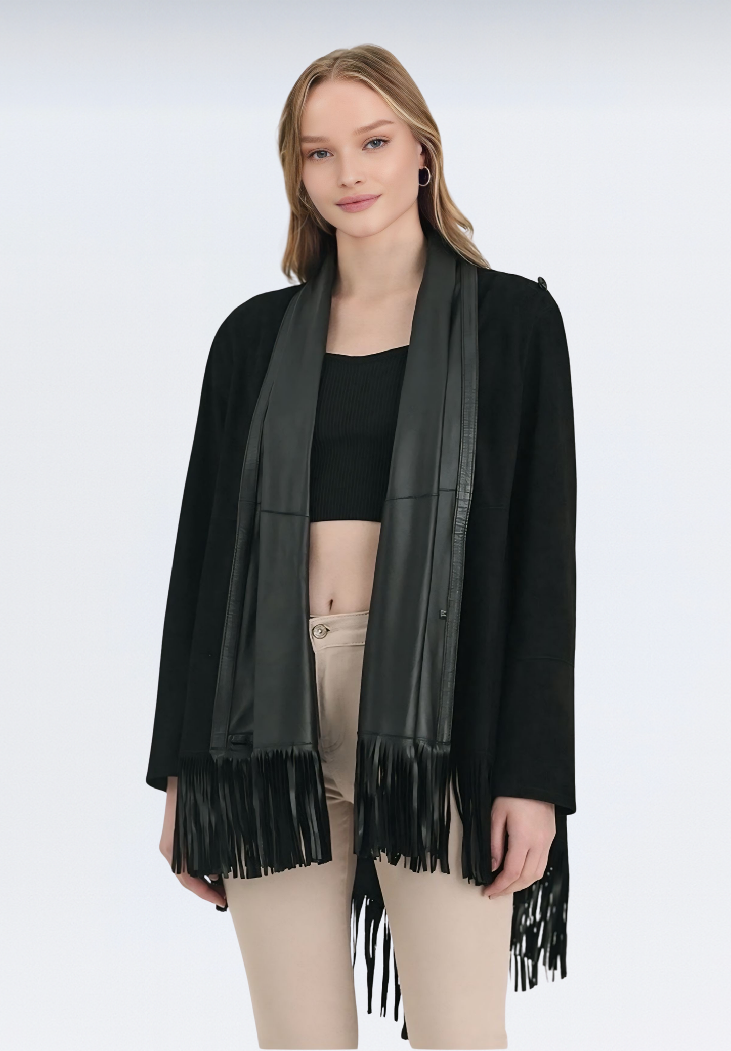 Salisbury Lüks Süet Kadın Panço | Taba