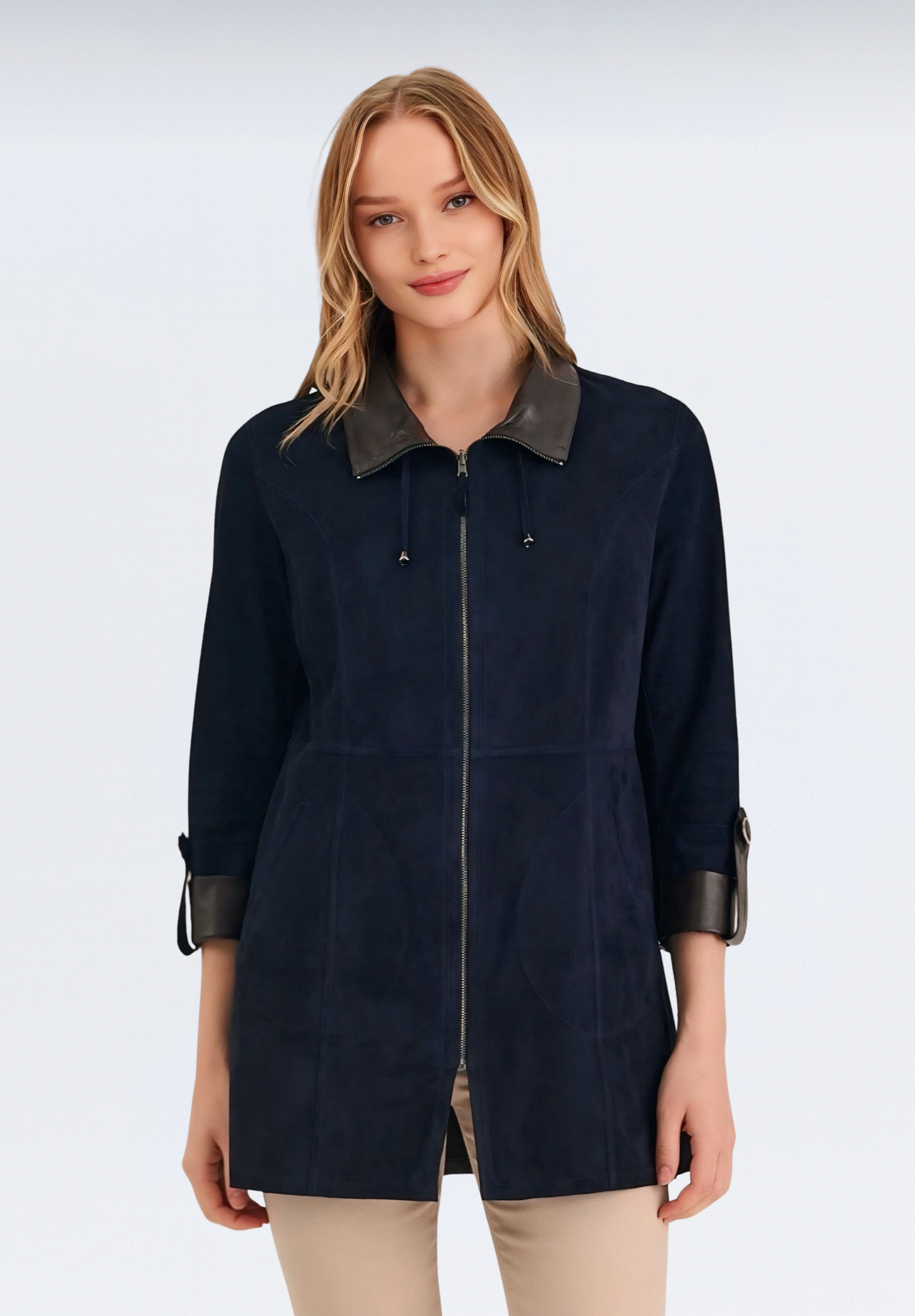 Siena Çift Taraflı Süet Ceket | Lacivert