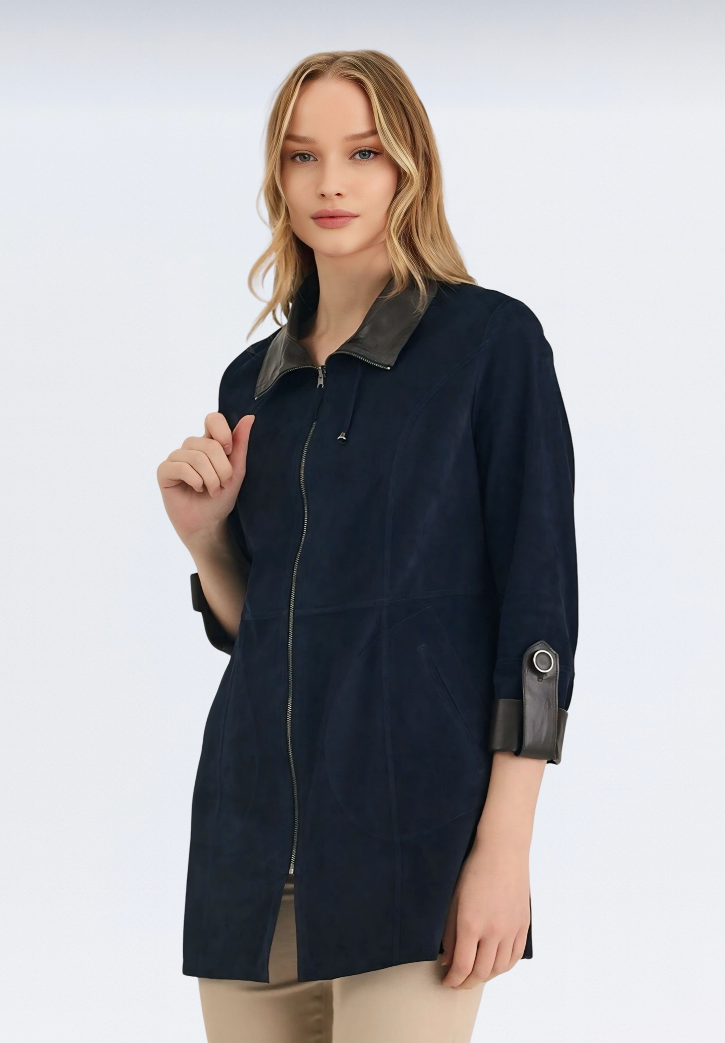 Siena Çift Taraflı Süet Ceket | Lacivert