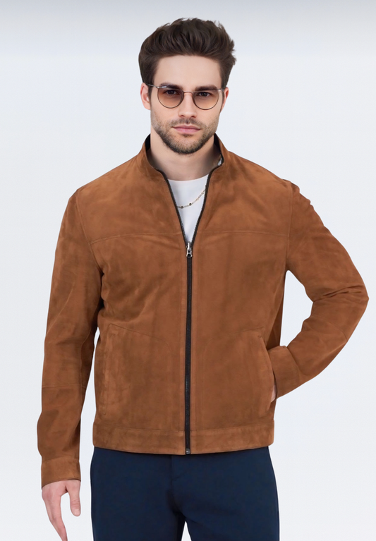 Franco Çift Taraflı Süet Erkek Ceket | Taba