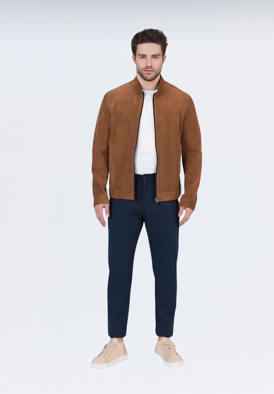 Franco Çift Taraflı Süet Erkek Ceket | Taba