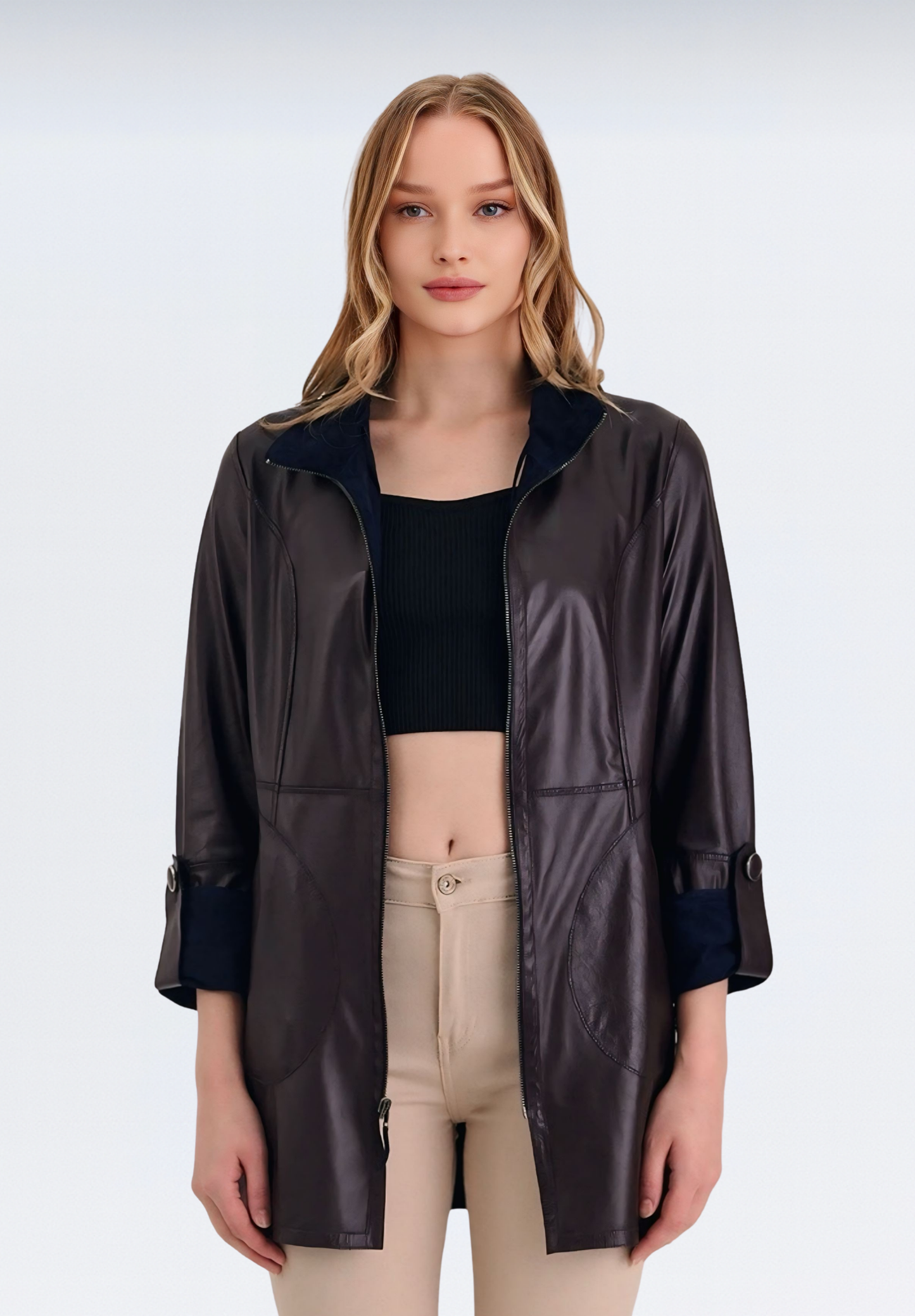 Siena Çift Taraflı Süet Ceket | Lacivert