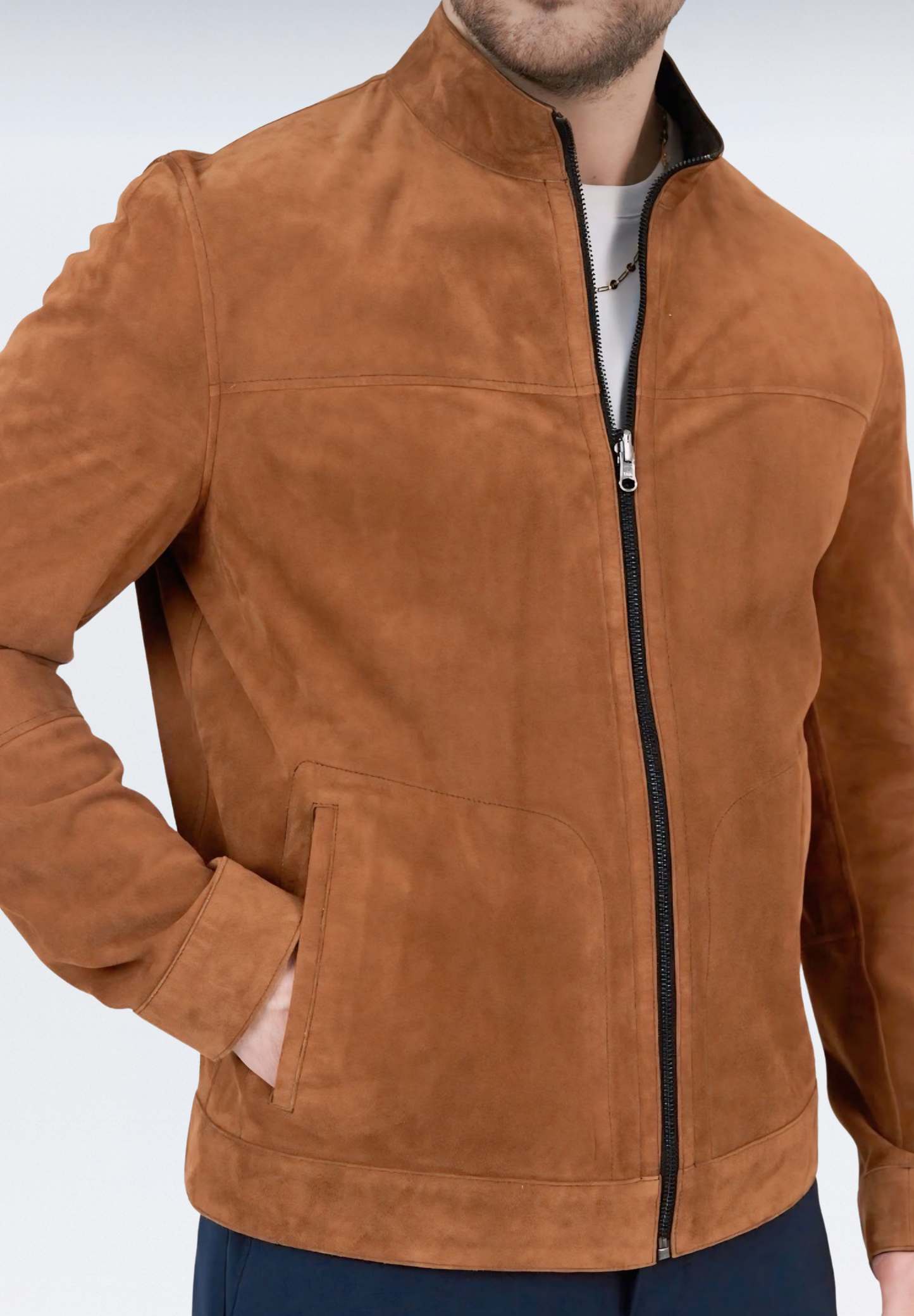 Franco Çift Taraflı Süet Erkek Ceket | Taba