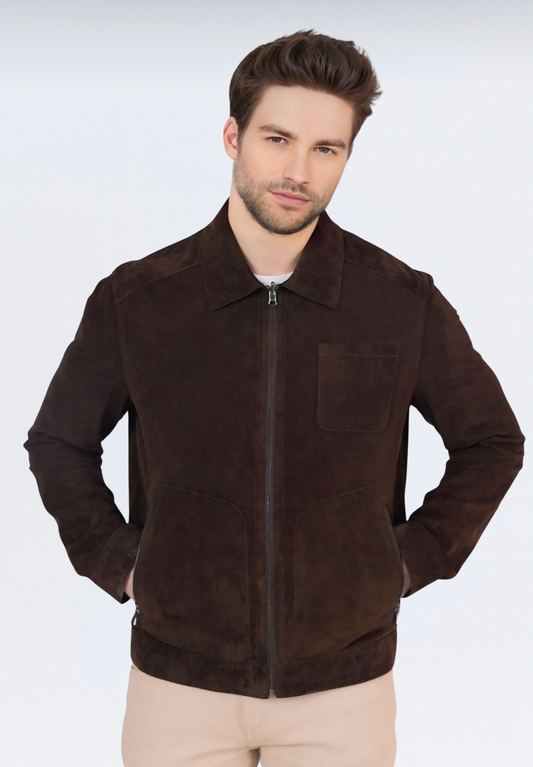 Viyana Çift Taraflı Süet Erkek Ceket | Kahverengi
