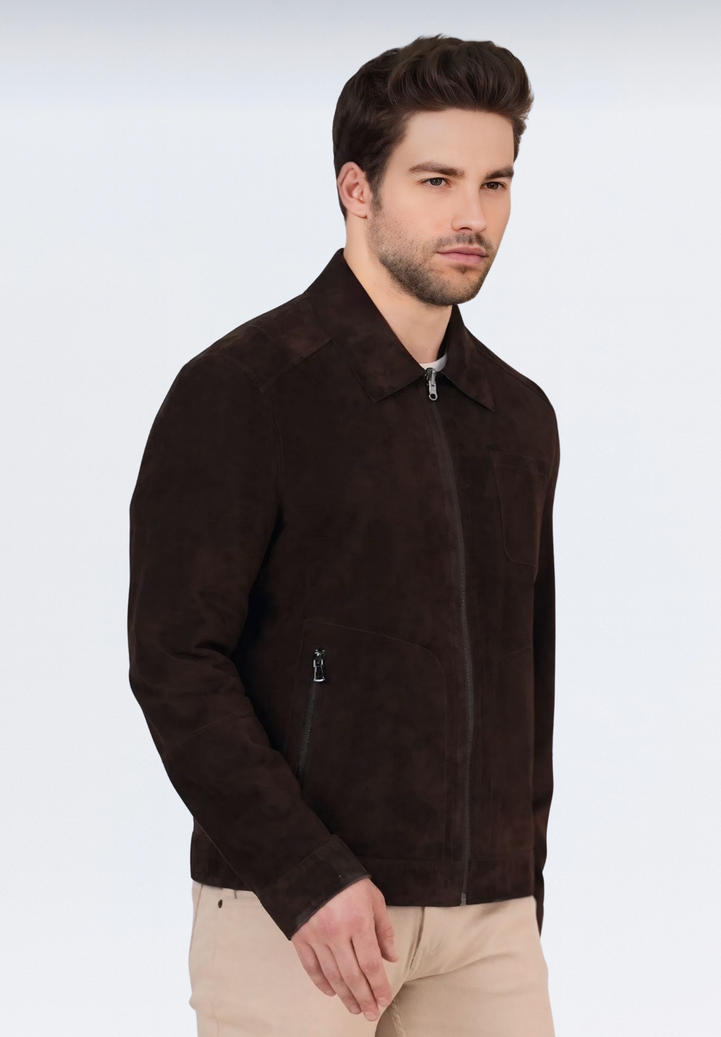 Viyana Çift Taraflı Süet Erkek Ceket | Kahverengi
