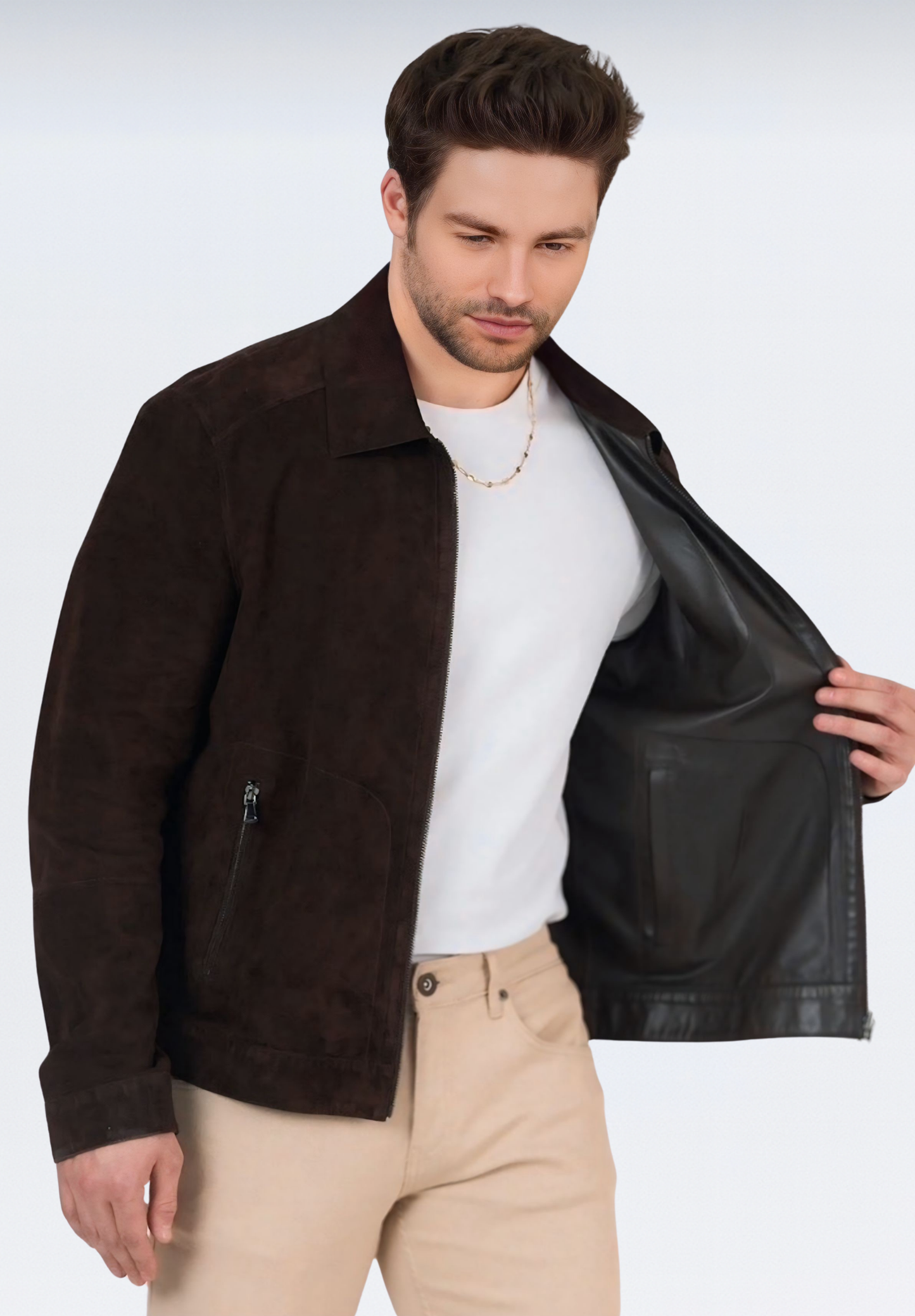 Viyana Çift Taraflı Süet Erkek Ceket | Kahverengi