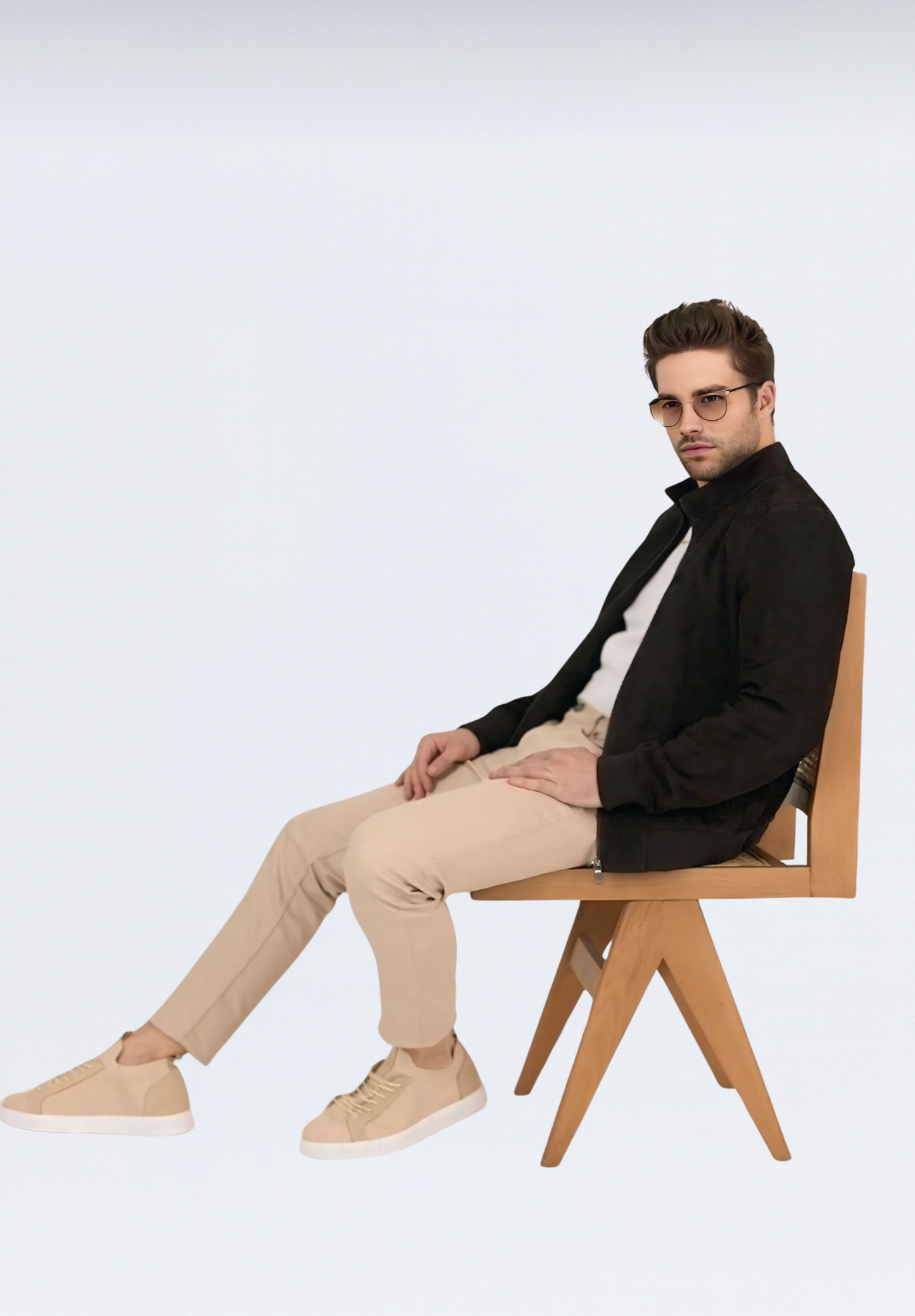 Trikolu Süet Erkek Deri Ceket | Tokyo Kahverengi