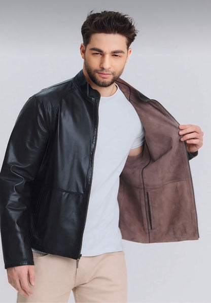 Milky Coffee Reversible Goat Suede Jacket