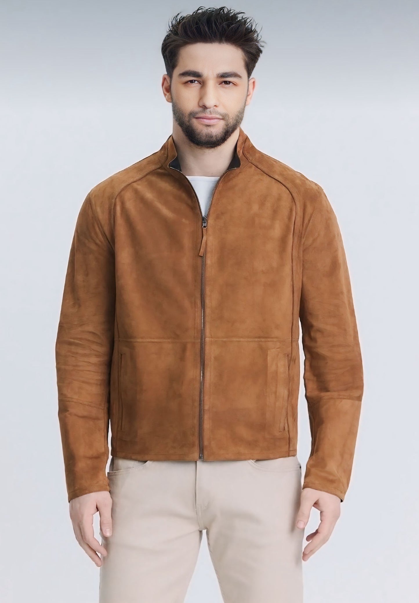 Whiskey Reversible Goat Suede Jacket