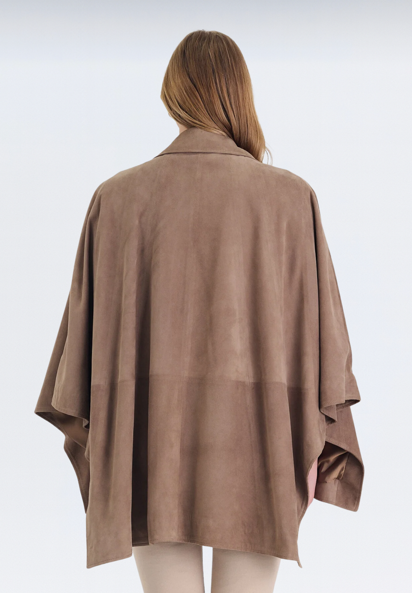 Yarasa Kol Süet Kadın Panço | Melena Vizon