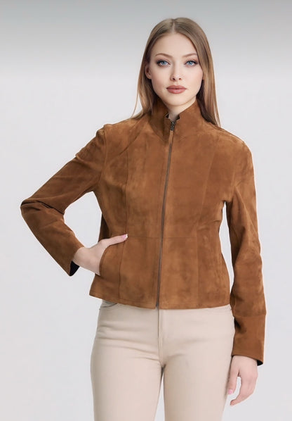 Whiskey Reversible Goat Suede Jacket