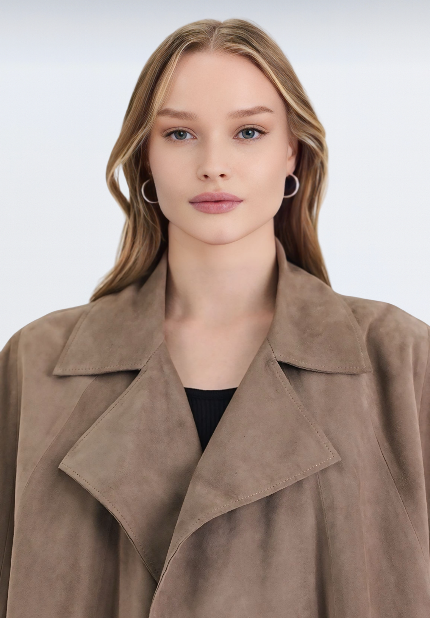 Yarasa Kol Süet Kadın Panço | Melena Vizon