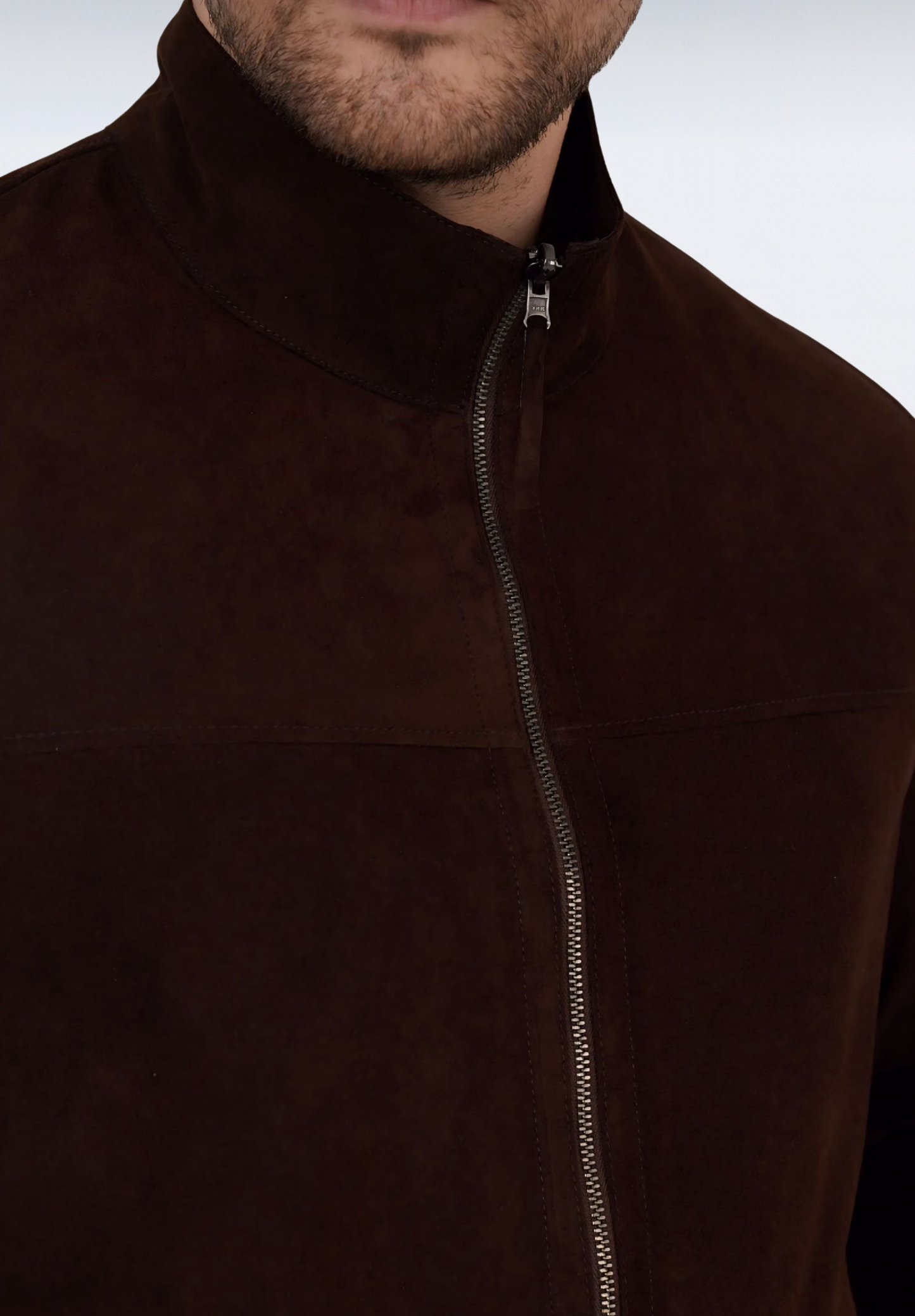 Çift Taraflı Süet Erkek Deri Ceket | Kahverengi