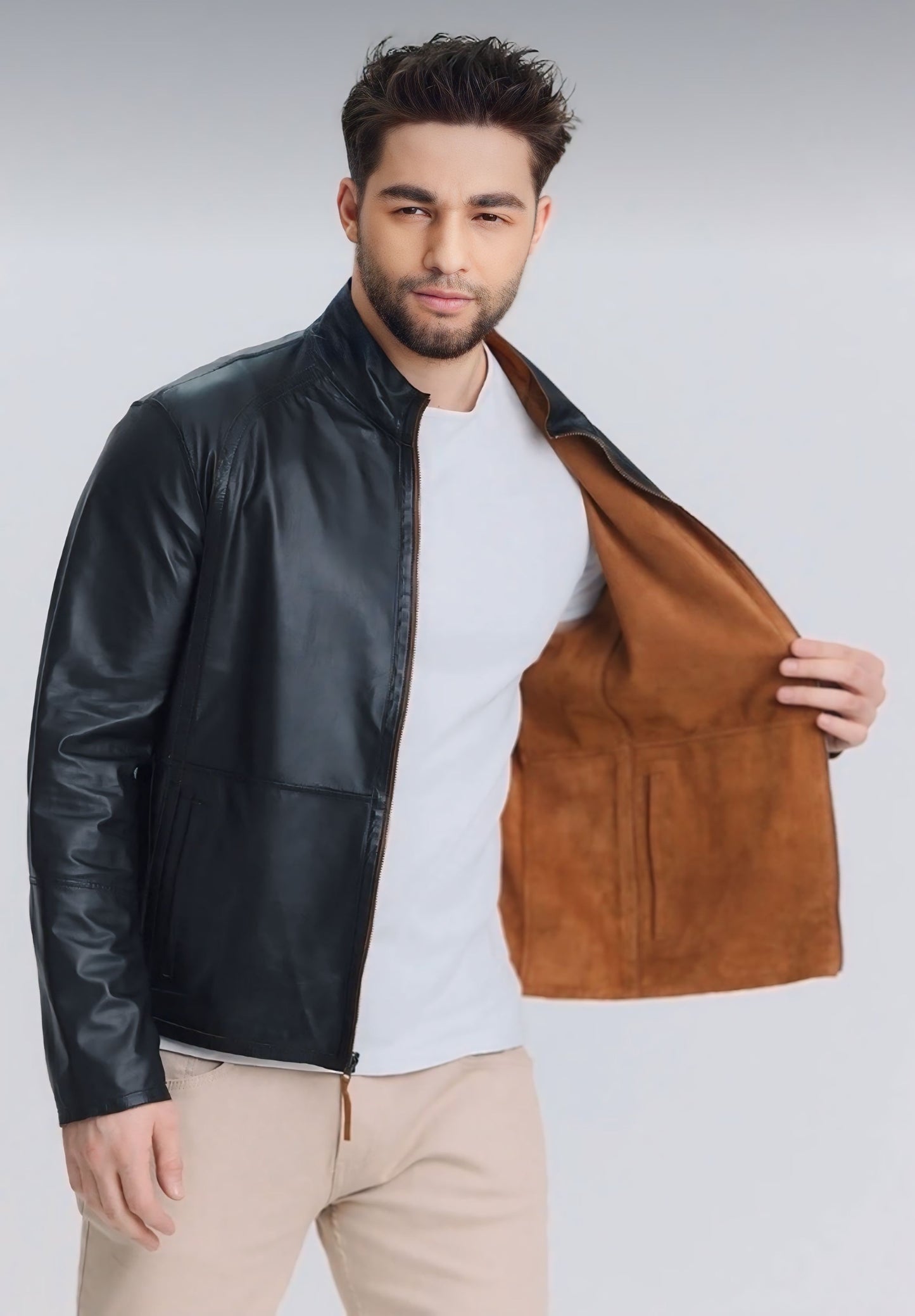 Whiskey Reversible Goat Suede Jacket