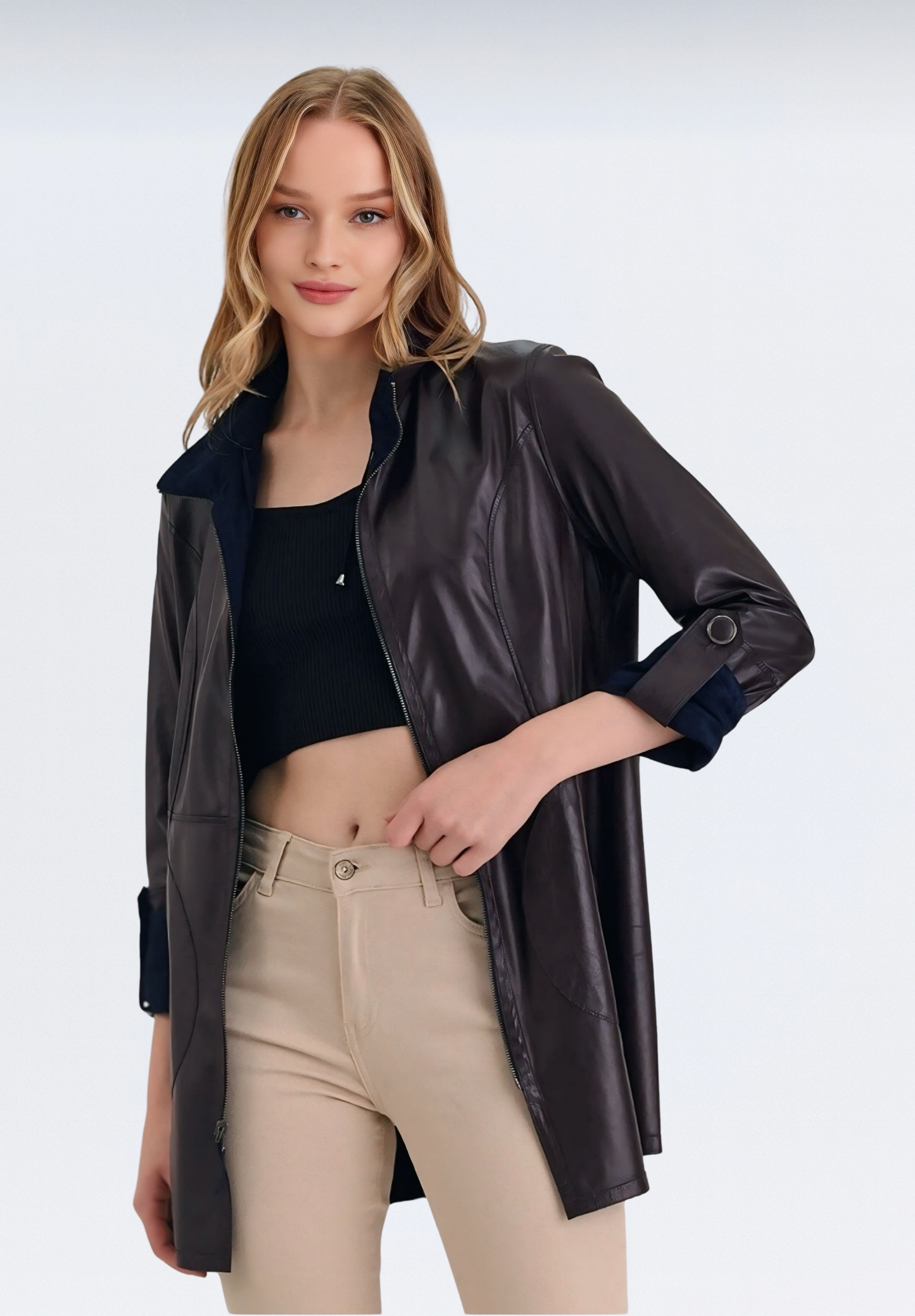 Siena Çift Taraflı Süet Ceket | Lacivert