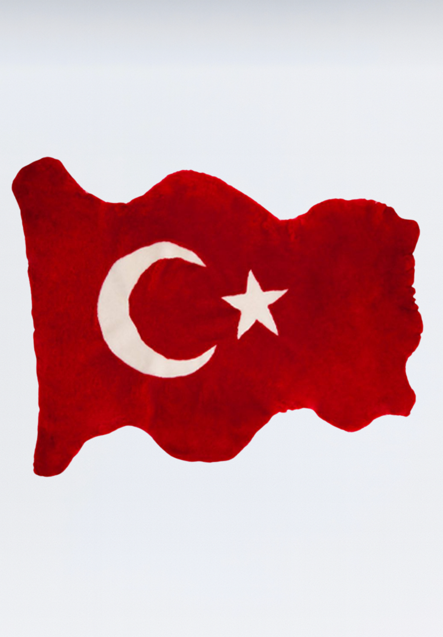 Türk Bayrağı Motifli Koyun Postu