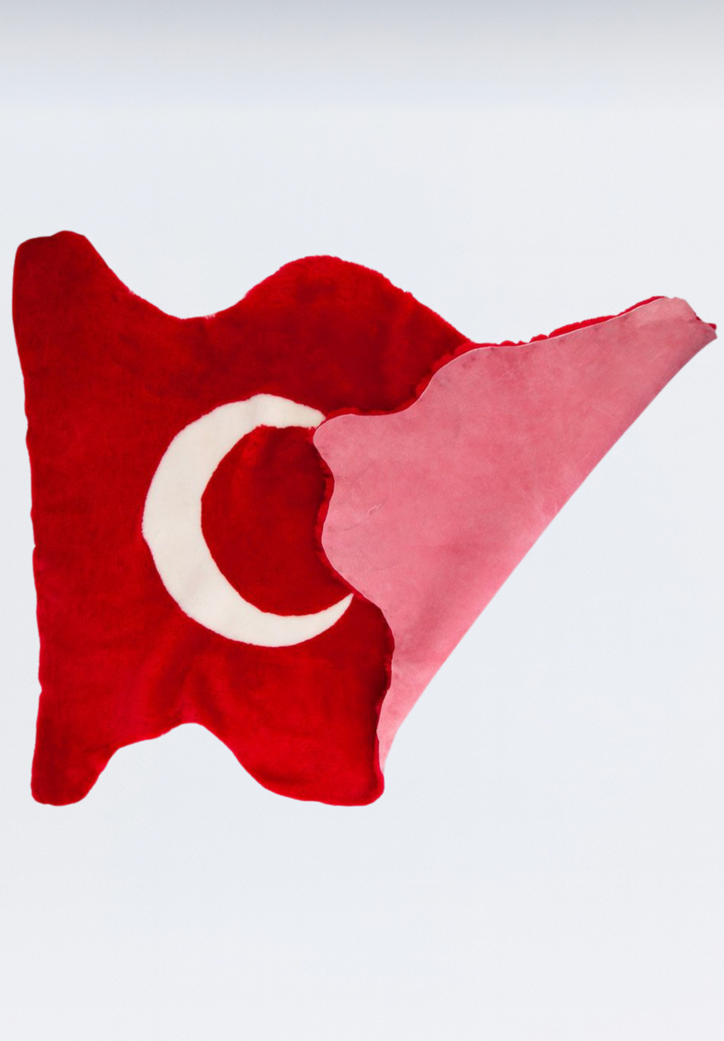 Türk Bayrağı Motifli Koyun Postu