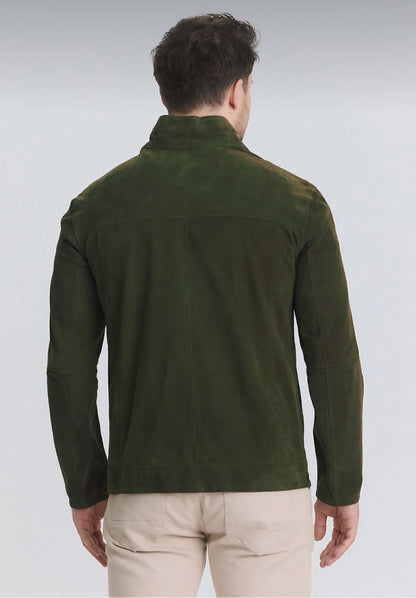 Khaki Reversible Goat Suede Jacket